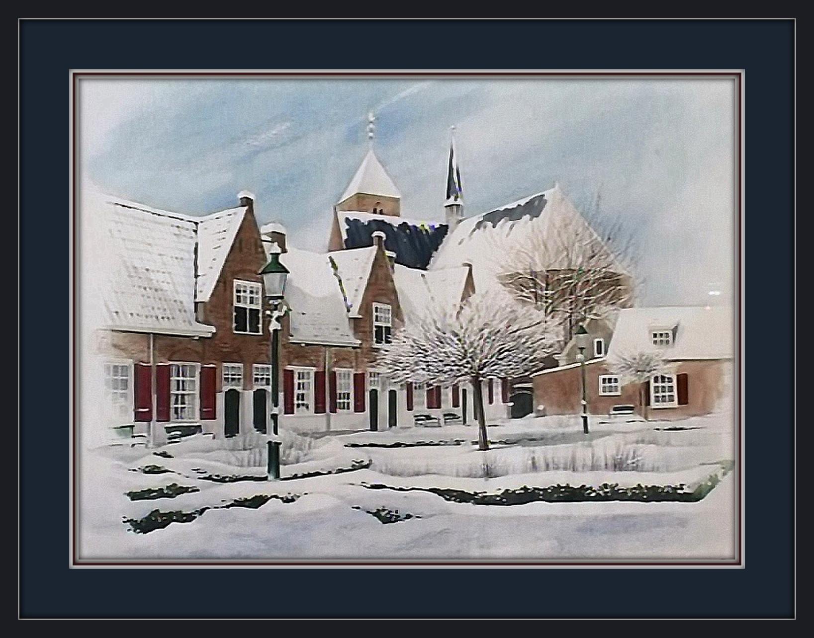 Heilige Geesthofje in de winter - Naaldwijk